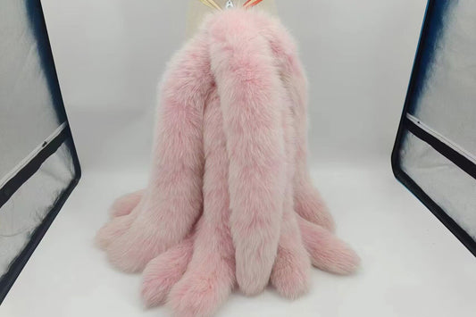 Nine tails Handmade pink white Real Fox Tail Fox Tail Cosplay Anime Sexy Cute Animal Furry Mature Fox Tail Butt Plug