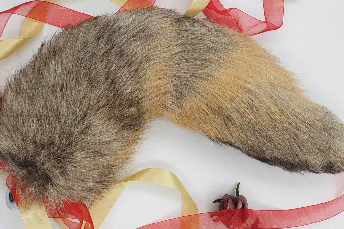 Handmade brown Real Fox Tail Fox Tail Cosplay Anime Sexy Cute Animal Furry Mature Fox Tail Butt Plug
