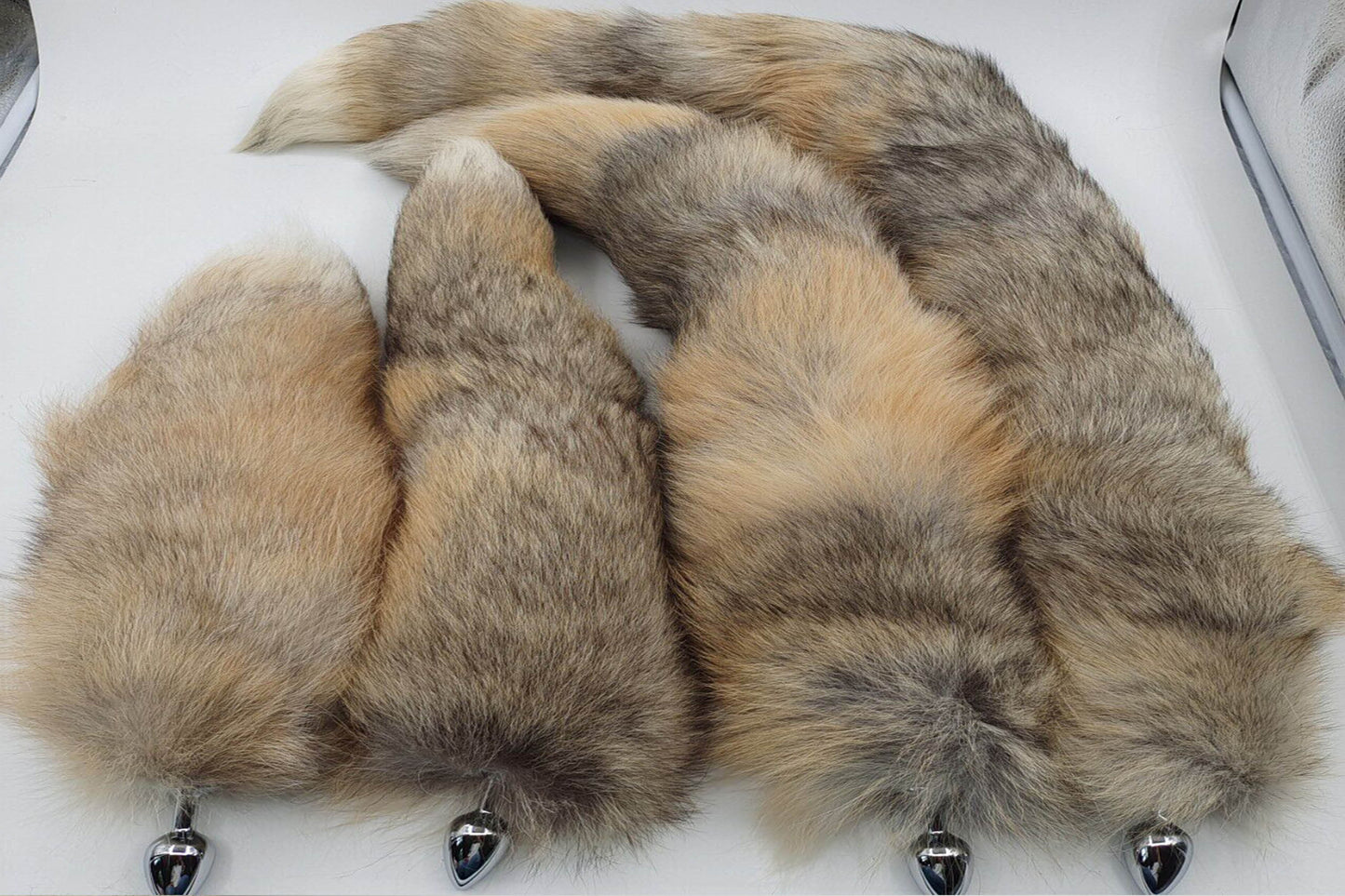 Handmade brown Real Fox Tail Fox Tail Cosplay Anime Sexy Cute Animal Furry Mature Fox Tail Butt Plug