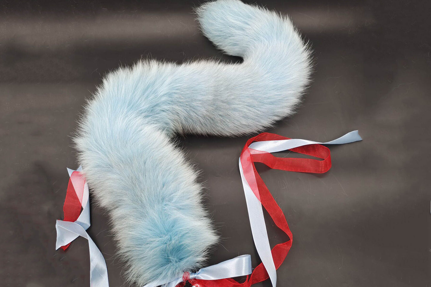 Handmade blue black Real Fox Tail Fox Tail Cosplay Anime Sexy Cute Animal Furry Mature Fox Tail Butt Plug