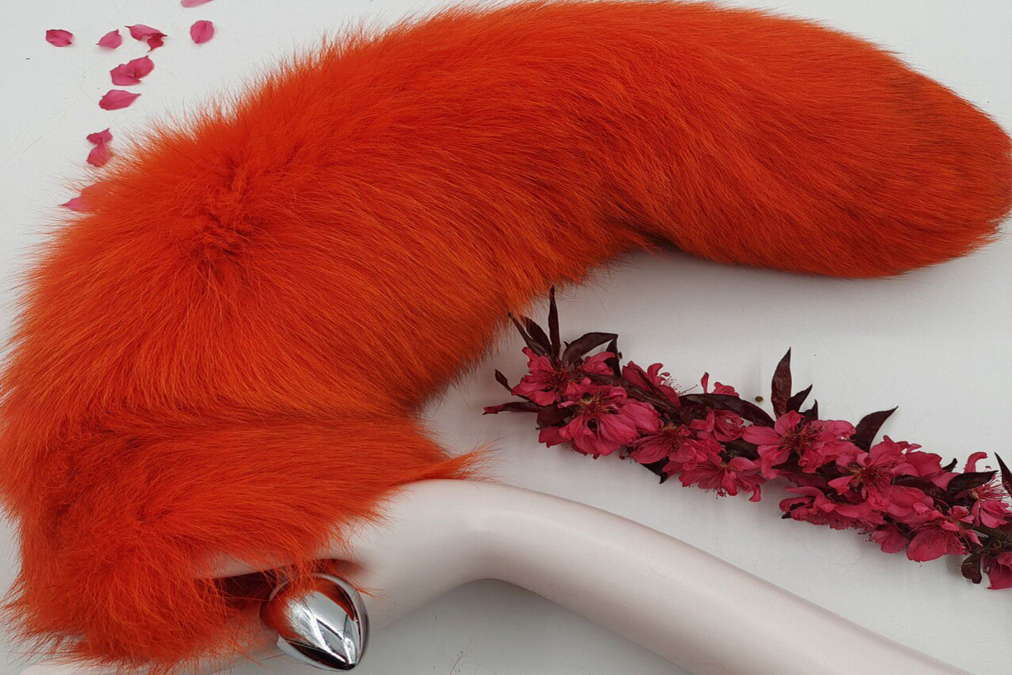 Handmade Orange Real Fox Tail Fox Tail Cosplay Anime Sexy Cute Animal Furry Mature Fox Tail Butt Plug