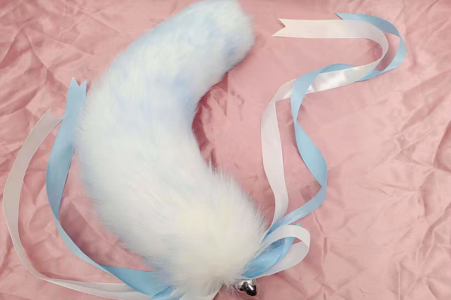 Handmade White Blue Real Fox Tail Fox Tail Cosplay Anime Sexy Cute Animal Furry Mature Fox Tail Butt Plug