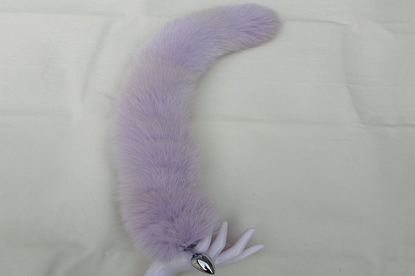 Handmade Light purple Real Fox Tail Fox Tail Cosplay Anime Sexy Cute Animal Furry Mature Fox Tail Butt Plug