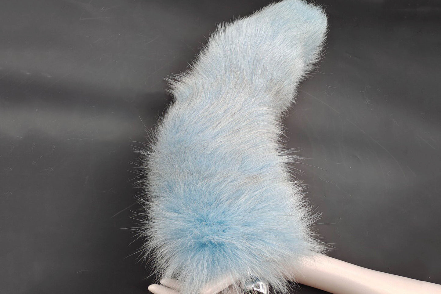 Handmade blue black Real Fox Tail Fox Tail Cosplay Anime Sexy Cute Animal Furry Mature Fox Tail Butt Plug