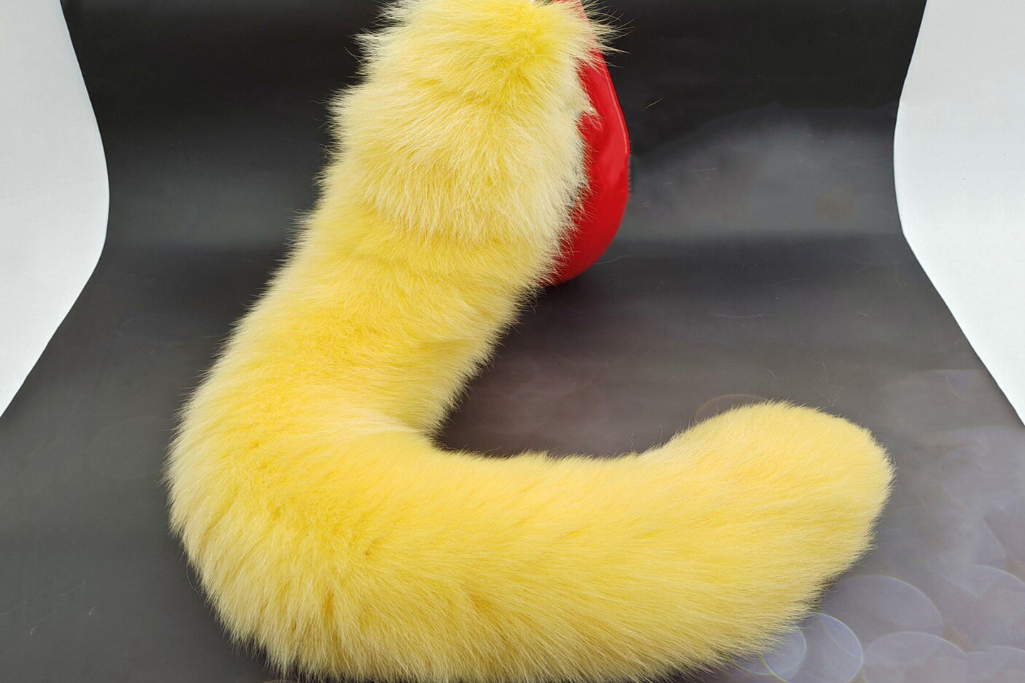 Handmade yellow Real Fox Tail Fox Tail Cosplay Anime Sexy Cute Animal Furry Mature Fox Tail Butt Plug