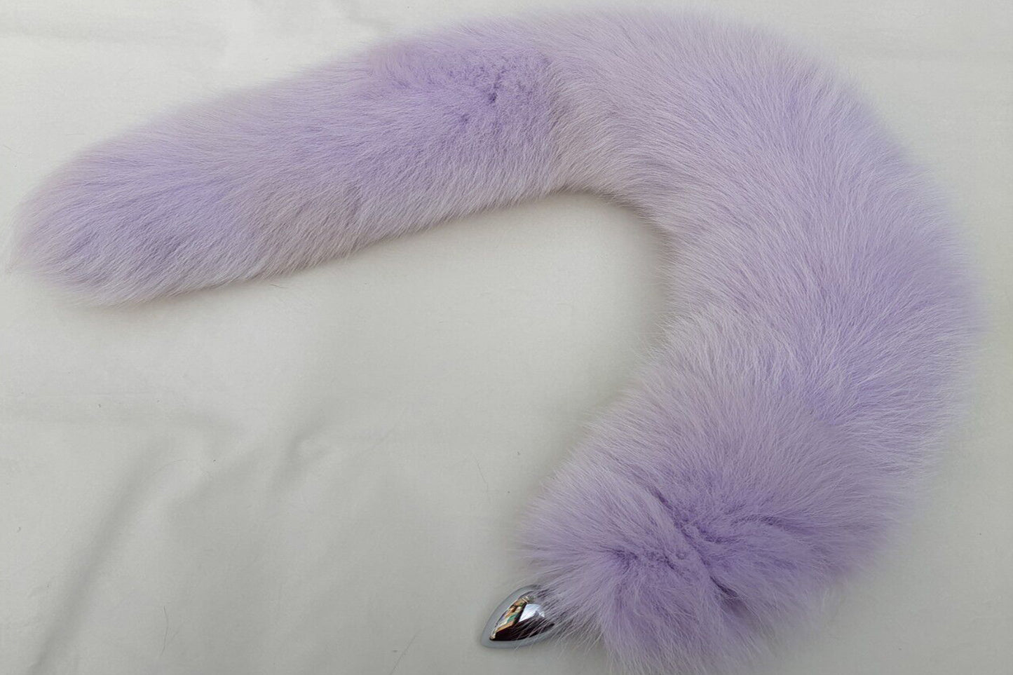 Handmade Light purple Real Fox Tail Fox Tail Cosplay Anime Sexy Cute Animal Furry Mature Fox Tail Butt Plug