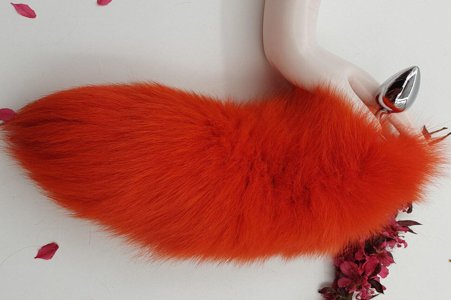 Handmade Orange Real Fox Tail Fox Tail Cosplay Anime Sexy Cute Animal Furry Mature Fox Tail Butt Plug