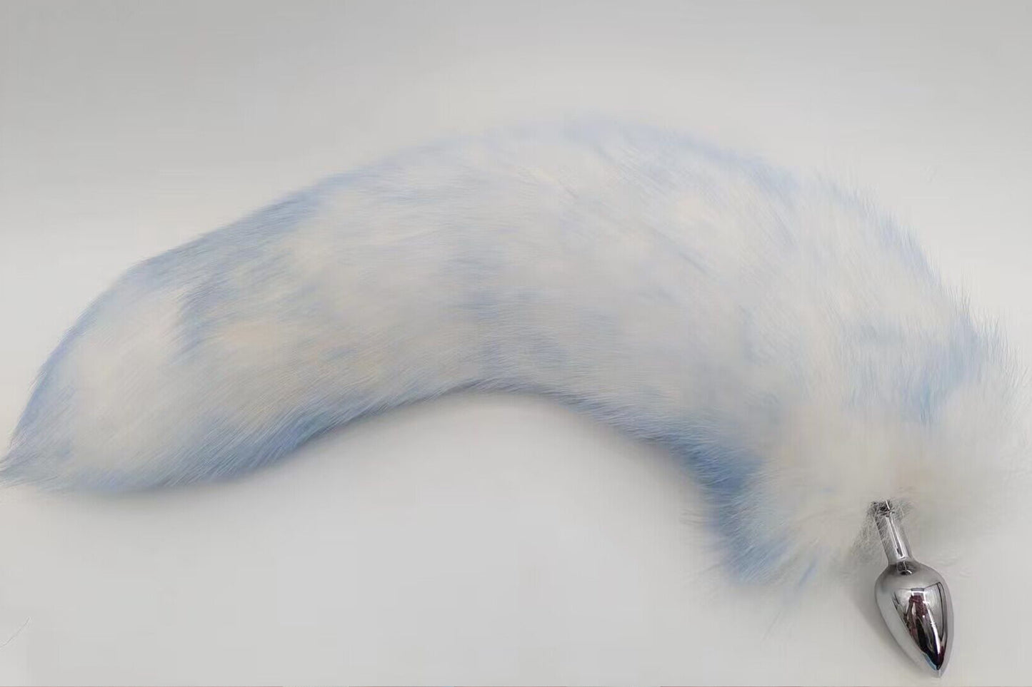 Handmade White Blue Real Fox Tail Fox Tail Cosplay Anime Sexy Cute Animal Furry Mature Fox Tail Butt Plug
