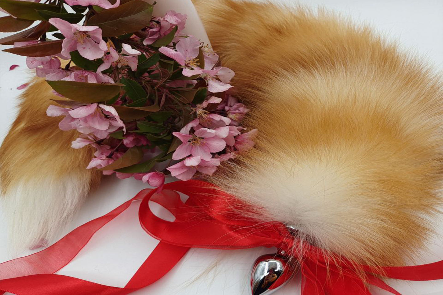 Handmade brown Real Fox Tail Fox Tail Cosplay Anime Sexy Cute Animal Furry Mature Fox Tail Butt Plug