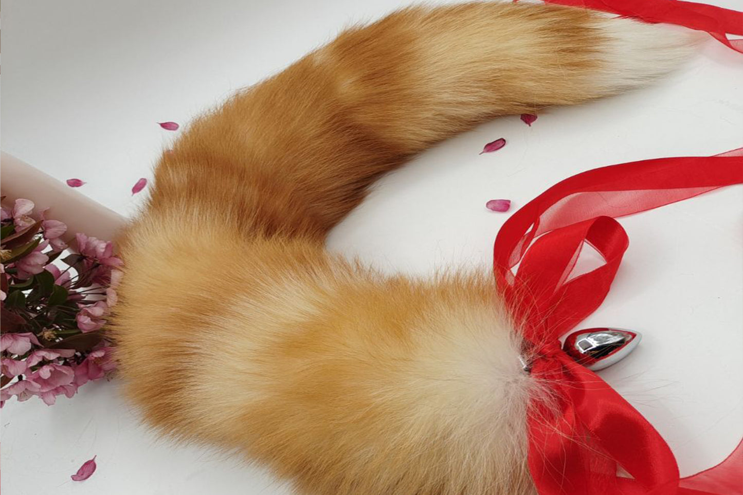 Handmade brown Real Fox Tail Fox Tail Cosplay Anime Sexy Cute Animal Furry Mature Fox Tail Butt Plug