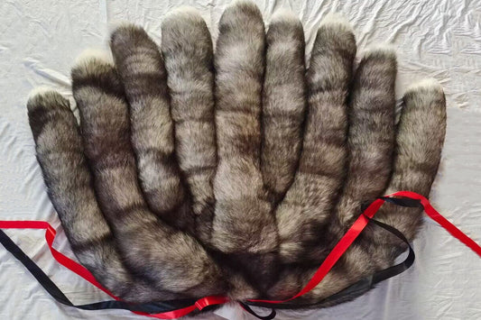 Nine tails Handmade grey White Real Fox Tail Fox Tail Cosplay Anime Sexy Cute Animal Furry Mature Fox Tail Butt Plug