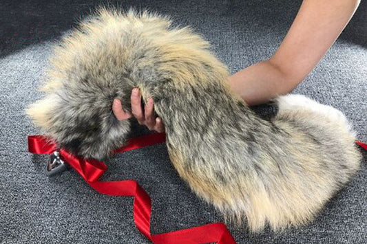 Handmade brown Real Fox Tail Fox Tail Cosplay Anime Sexy Cute Animal Furry Mature Fox Tail Butt Plug