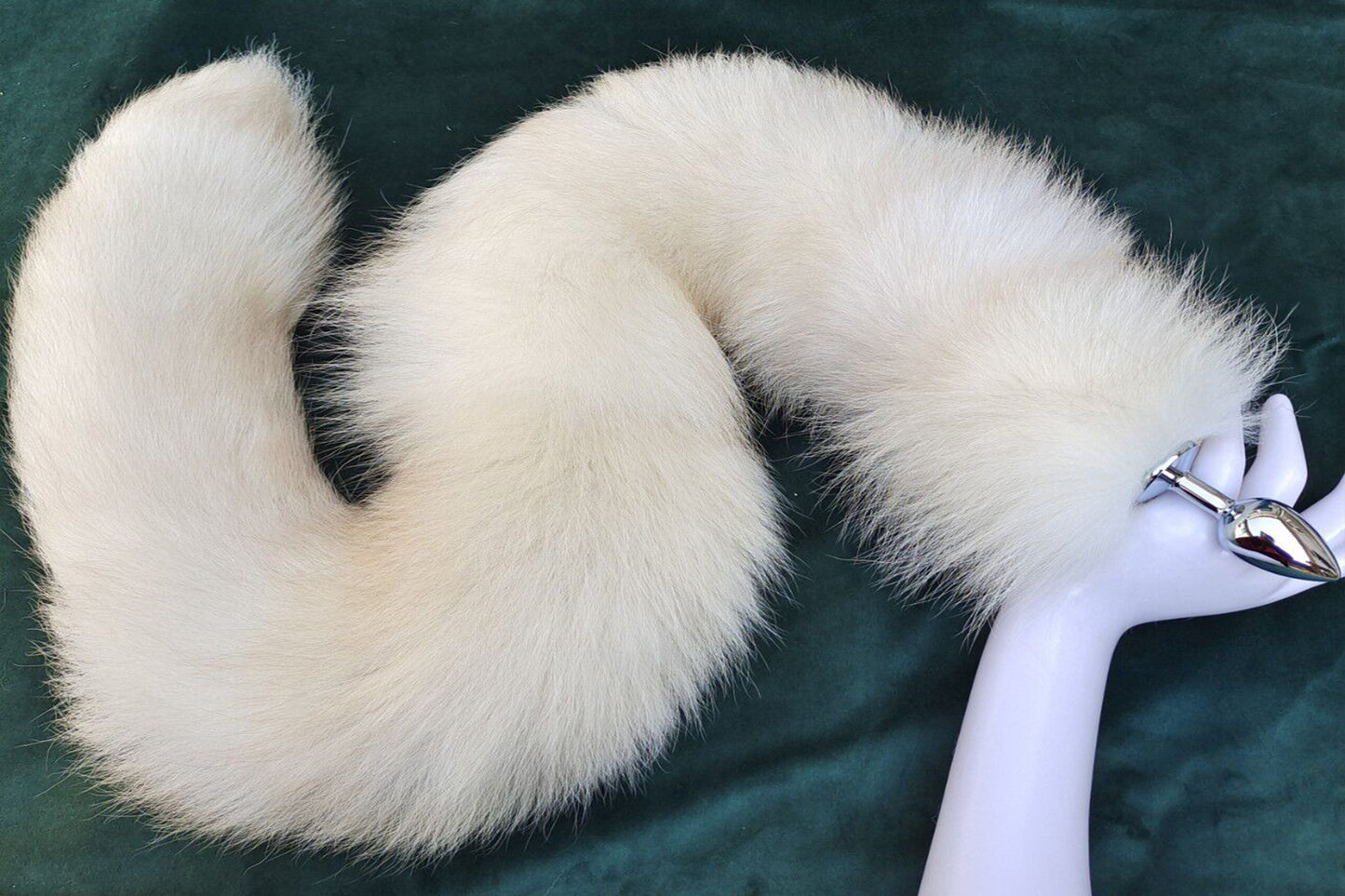 Handmade White Brown Real Fox Tail Fox Tail Cosplay Anime Sexy Cute Animal Furry Mature Fox Tail Butt Plug