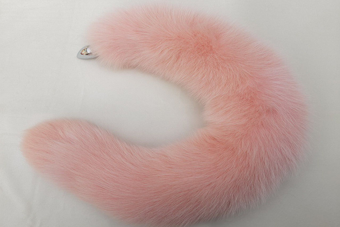 Handmade pink white Real Fox Tail Fox Tail Cosplay Anime Sexy Cute Animal Furry Mature Fox Tail Butt Plug