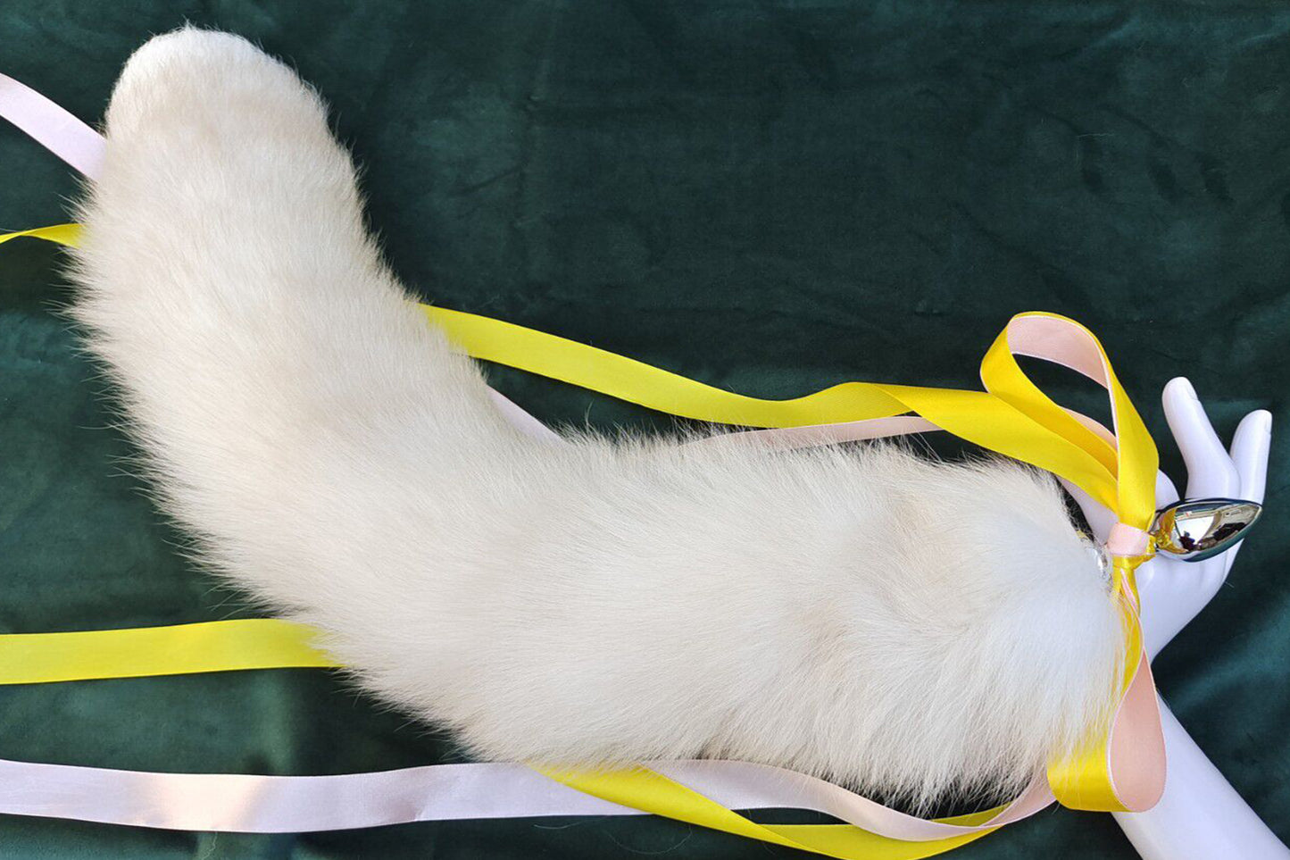 Handmade White Brown Real Fox Tail Fox Tail Cosplay Anime Sexy Cute Animal Furry Mature Fox Tail Butt Plug