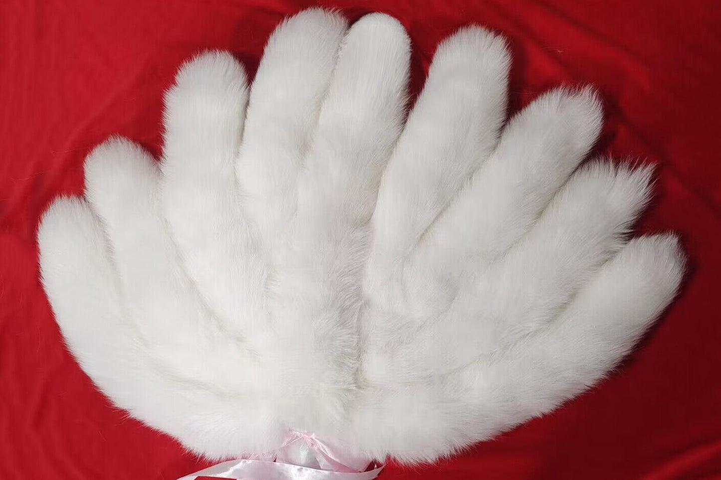 Nine tails Handmade White Real Fox Tail Fox Tail Cosplay Anime Sexy Cute Animal Furry Mature Fox Tail Butt Plug