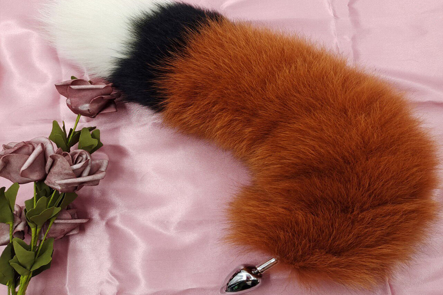 Handmade Brown Black White Real Fox Tail Fox Tail Cosplay Anime Sexy Cute Animal Furry Mature Fox Tail Butt Plug