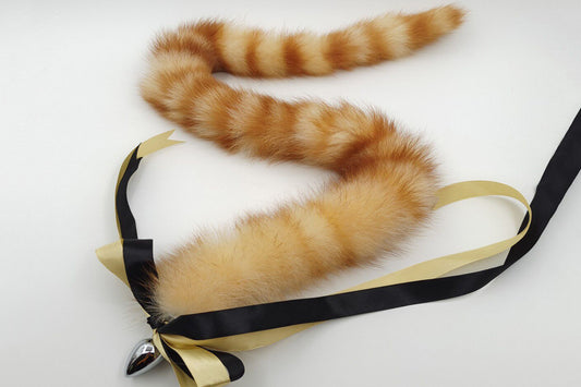 Handmade brown Real Fox Tail Fox Tail Cosplay Anime Sexy Cute Animal Furry Mature Fox Tail Butt Plug