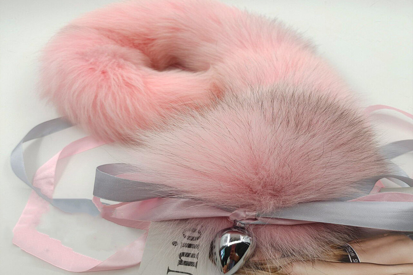 Handmade pink black Real Fox Tail Fox Tail Cosplay Anime Sexy Cute Animal Furry Mature Fox Tail Butt Plug