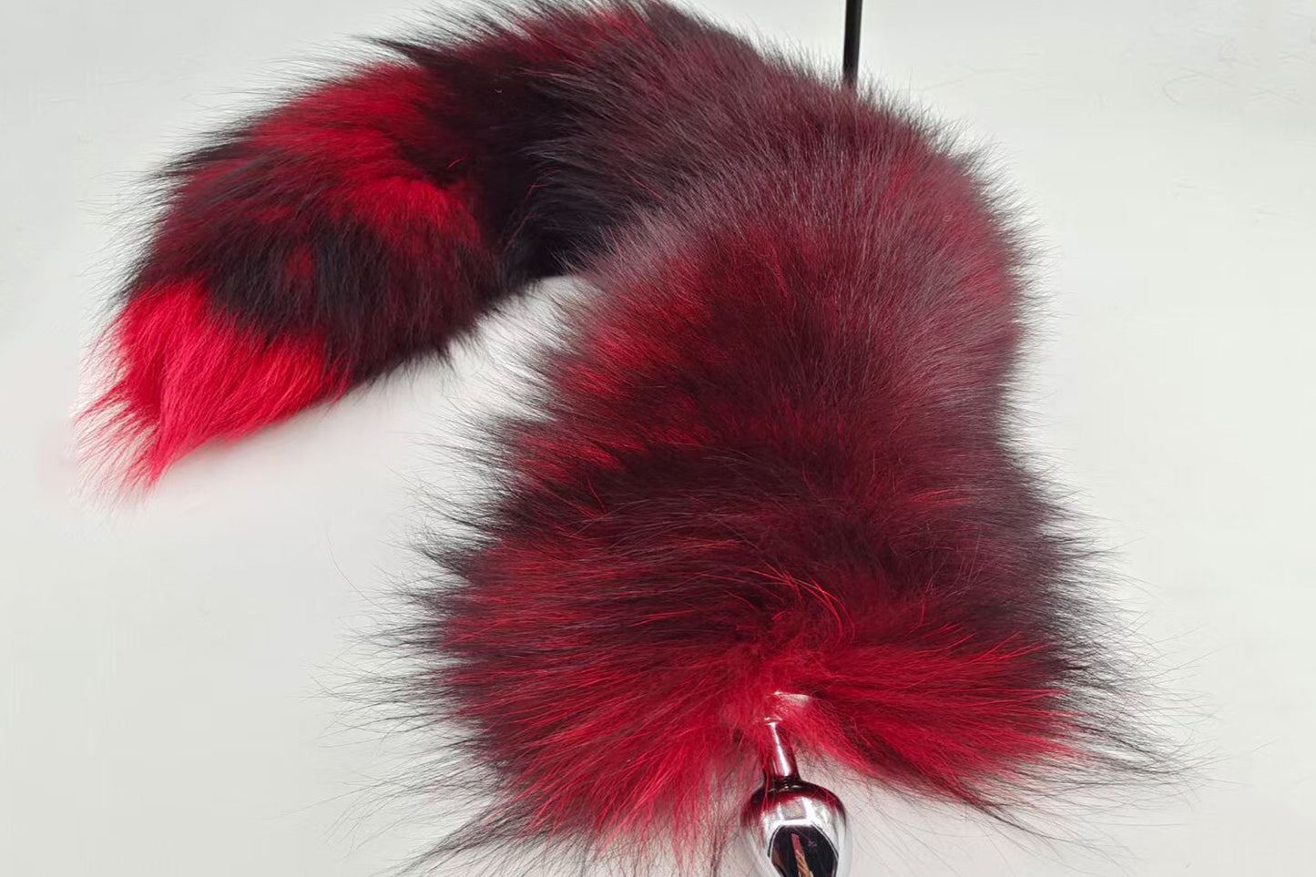Handmade Red Black Real Fox Tail Fox Tail Cosplay Anime Sexy Cute Animal Furry Mature Fox Tail Butt Plug