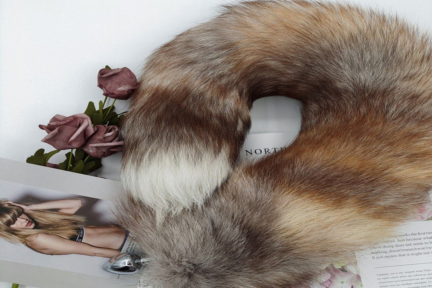 Handmade Brown Real Fox Tail Fox Tail Cosplay Anime Sexy Cute Animal Furry Mature Fox Tail Butt Plug