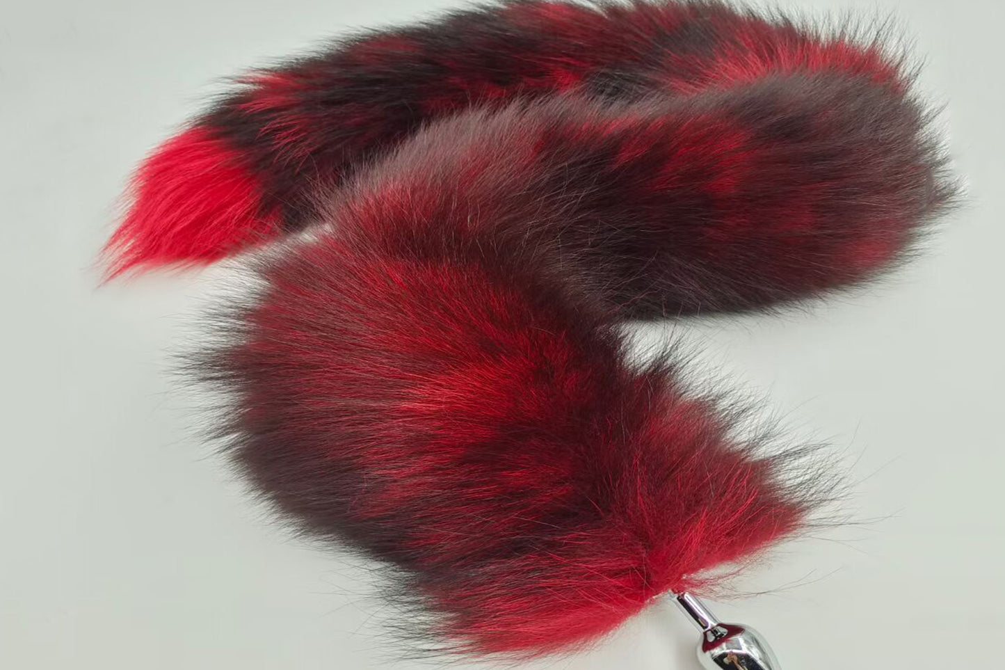 Handmade Red Black Real Fox Tail Fox Tail Cosplay Anime Sexy Cute Animal Furry Mature Fox Tail Butt Plug