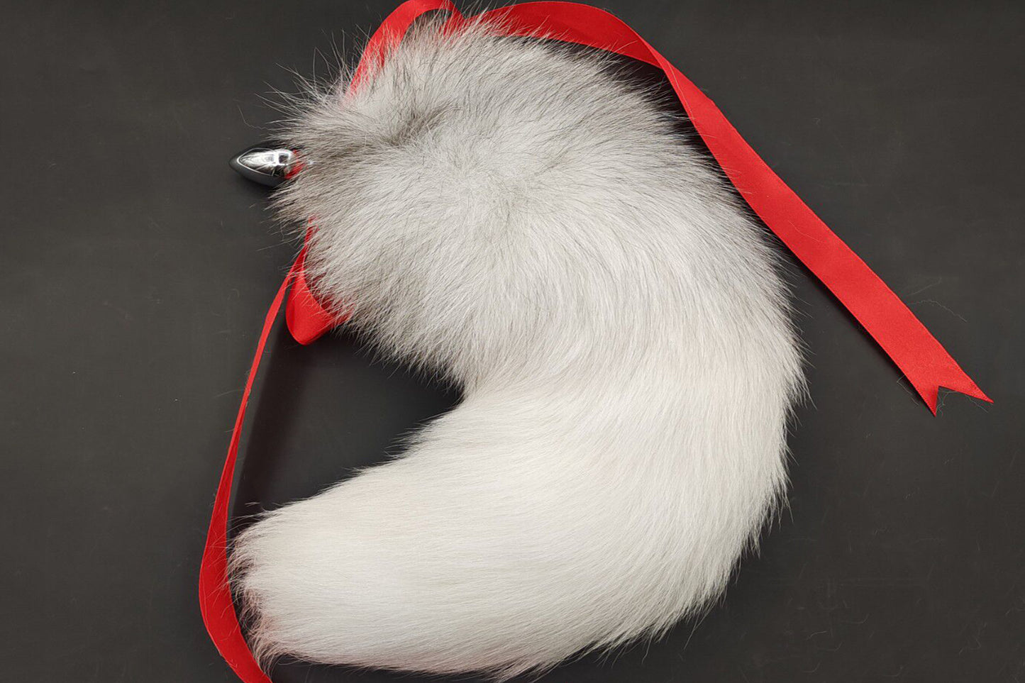 Handmade White Black Real Fox Tail Fox Tail Cosplay Anime Sexy Cute Animal Furry Mature Fox Tail Butt Plug