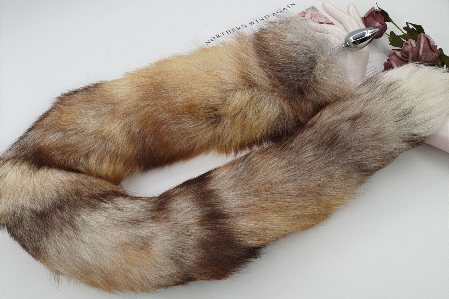 Handmade Brown Real Fox Tail Fox Tail Cosplay Anime Sexy Cute Animal Furry Mature Fox Tail Butt Plug