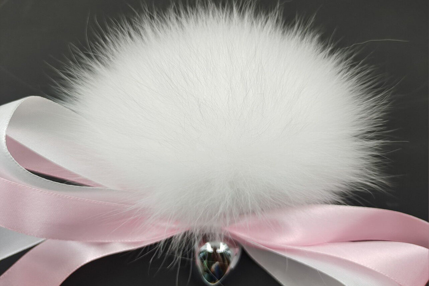 Handmade White Real Fox Tail Fox Tail Cosplay Anime Sexy Cute Animal Furry Mature Fox Tail Butt Plug