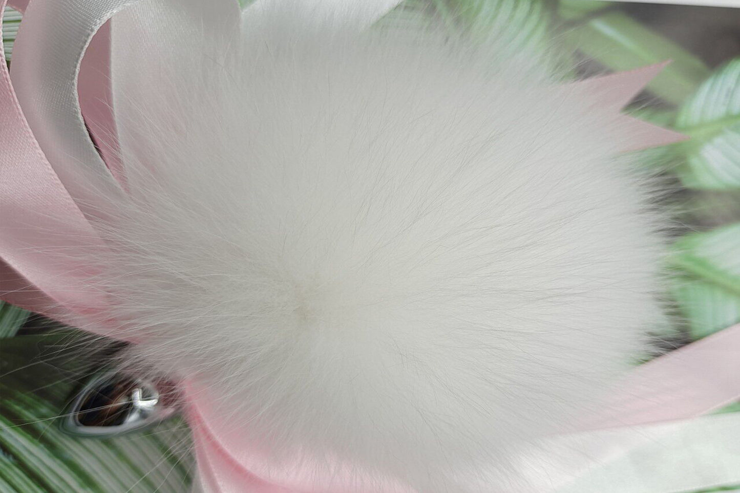 Handmade White Real Fox Tail Fox Tail Cosplay Anime Sexy Cute Animal Furry Mature Fox Tail Butt Plug