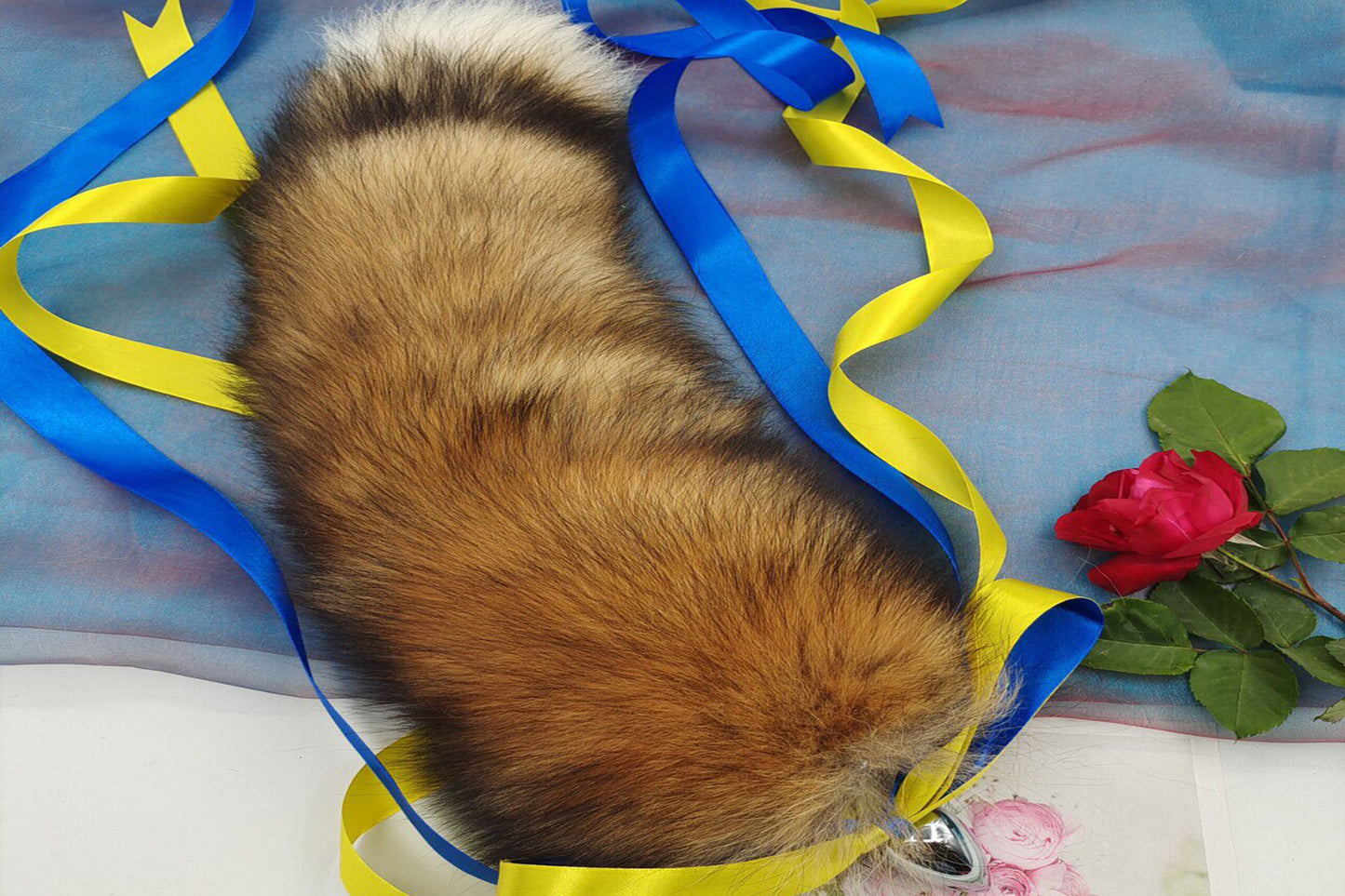 Handmade brown black Real Fox Tail Fox Tail Cosplay Anime Sexy Cute Animal Furry Mature Fox Tail Butt Plug