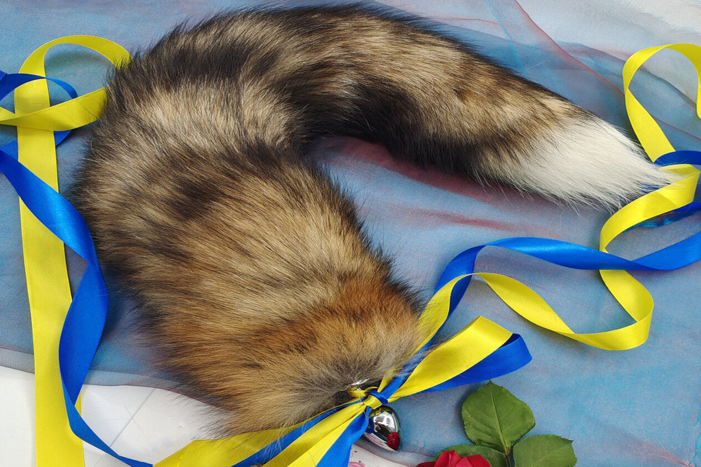 Handmade brown black Real Fox Tail Fox Tail Cosplay Anime Sexy Cute Animal Furry Mature Fox Tail Butt Plug
