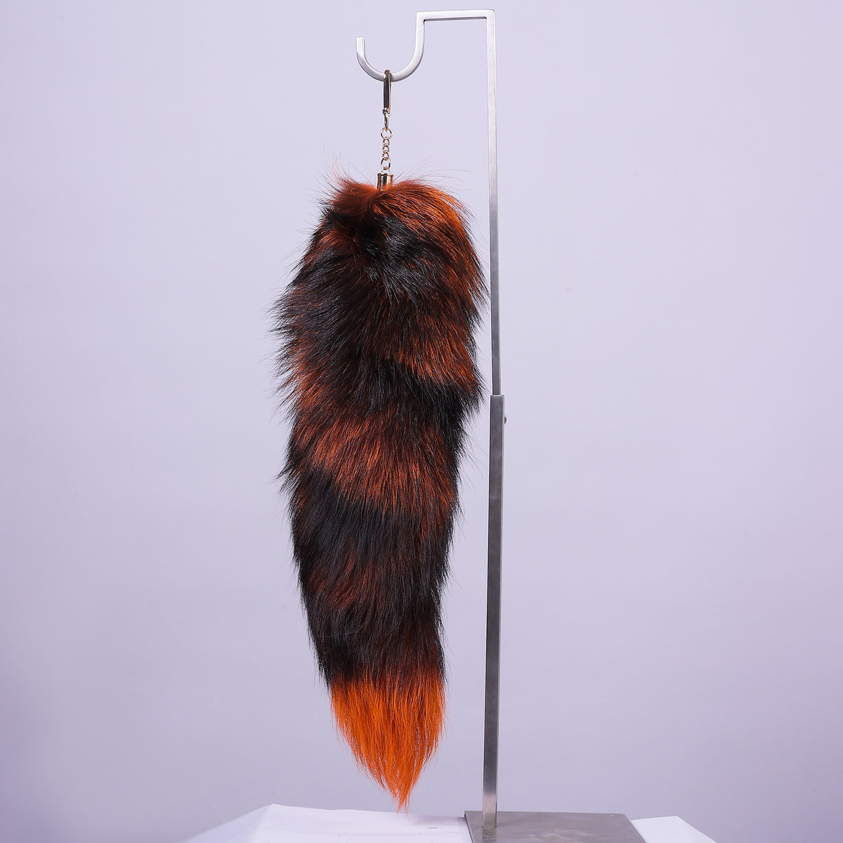 16 Inch Fox Tail Keychain: Fur Tassel, Backpack Accessory