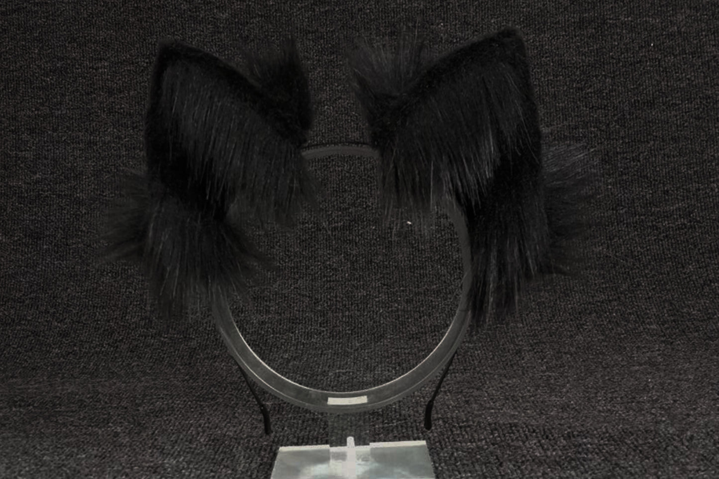 Fluffier Black Handmade Fox Ears Animal Ear and tail COSPLAY Simulation fox Ears and tails Customized fox Ears Halloween Gifts