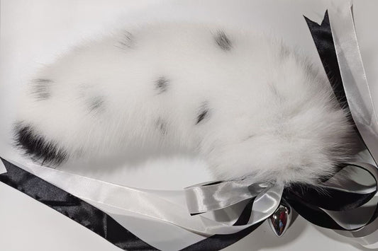 Handmade White Black Real Fox Tail Fox Tail Cosplay Anime Sexy Cute Animal Furry Mature Fox Tail Butt Plug