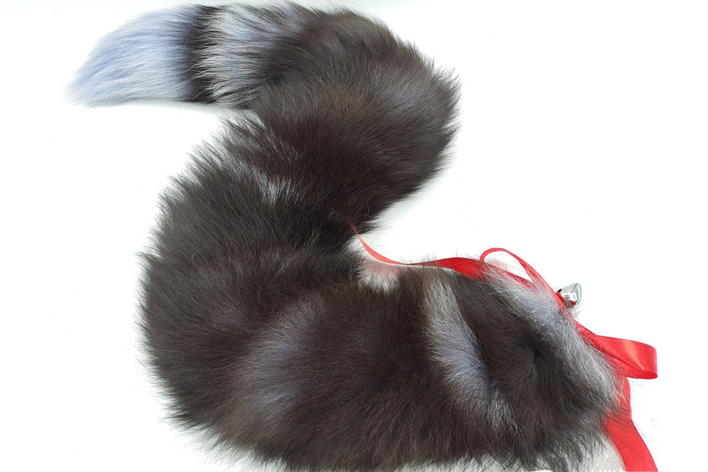 Handmade blue grey Real Fox Tail Fox Tail Cosplay Anime Sexy Cute Animal Furry Mature Fox Tail Butt Plug