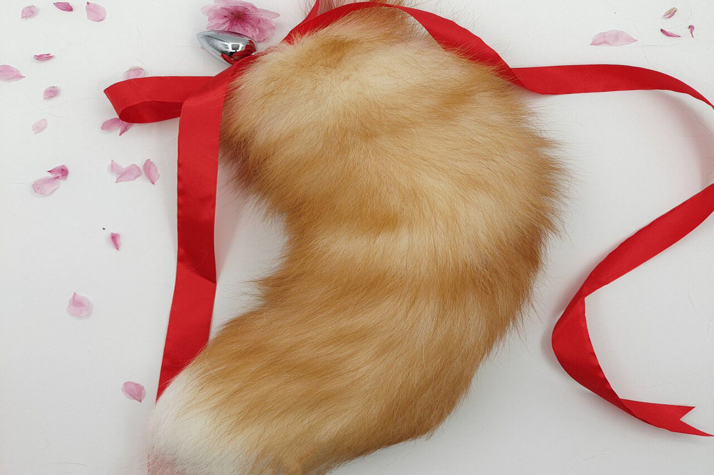 Handmade brown white Real Fox Tail Fox Tail Cosplay Anime Sexy Cute Animal Furry Mature Fox Tail Butt Plug