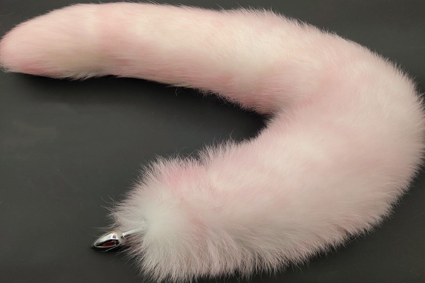 Handmade pink white Real Fox Tail Fox Tail Cosplay Anime Sexy Cute Animal Furry Mature Fox Tail Butt Plug
