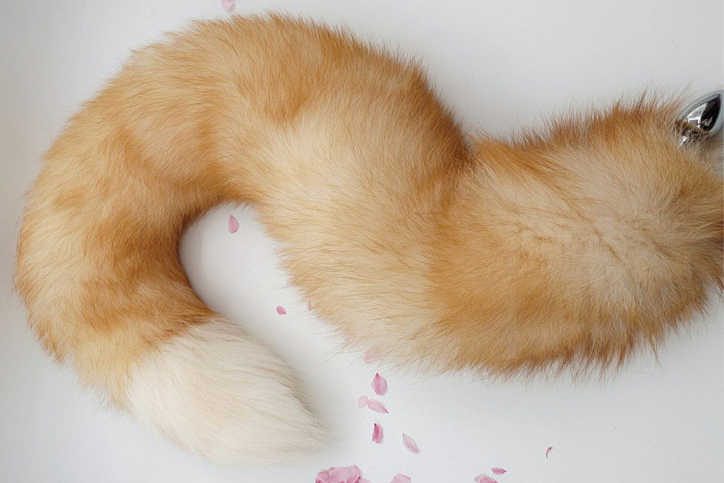 Handmade brown white Real Fox Tail Fox Tail Cosplay Anime Sexy Cute Animal Furry Mature Fox Tail Butt Plug