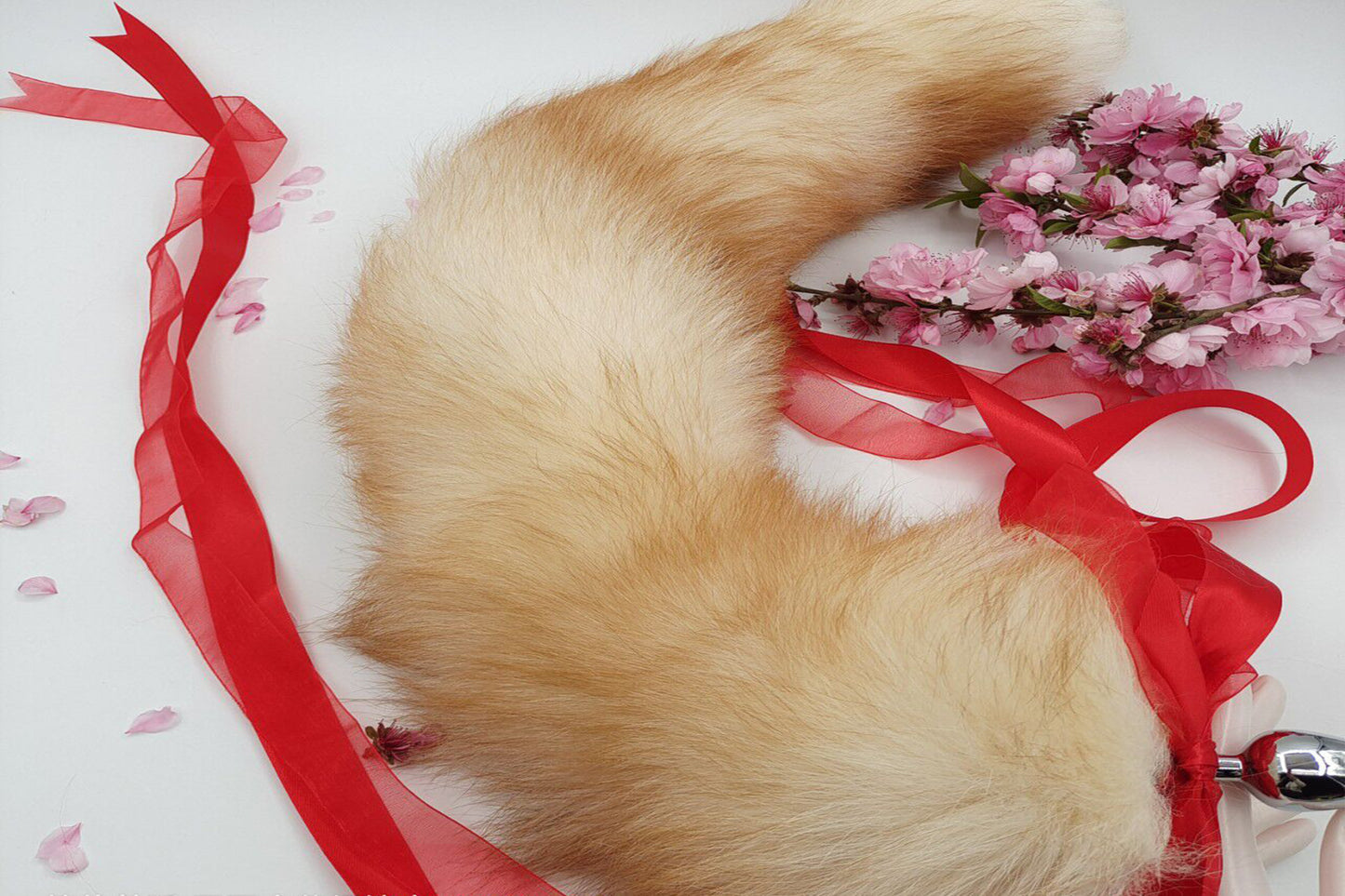 Handmade brown white Real Fox Tail Fox Tail Cosplay Anime Sexy Cute Animal Furry Mature Fox Tail Butt Plug