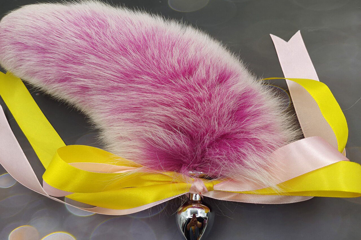 Handmade purple white Real Fox Tail Fox Tail Cosplay Anime Sexy Cute Animal Furry Mature Fox Tail Butt Plug