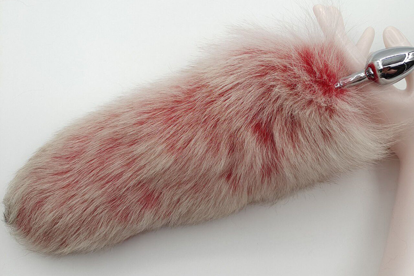 Handmade Red white Real Fox Tail Fox Tail Cosplay Anime Sexy Cute Animal Furry Mature Fox Tail Butt Plug