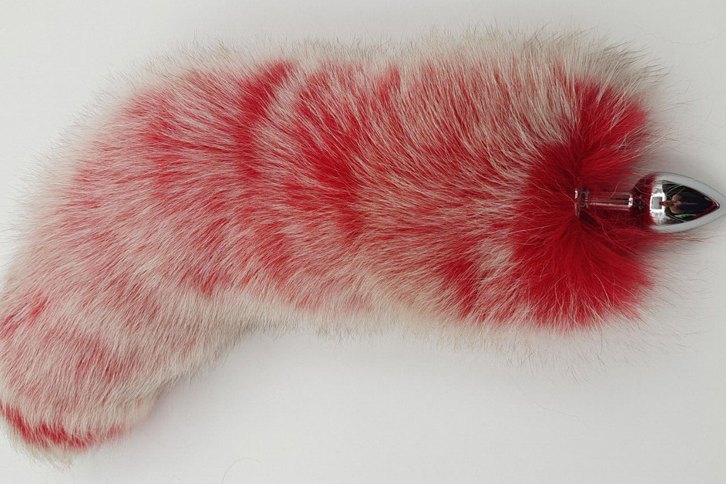 Handmade Red white Real Fox Tail Fox Tail Cosplay Anime Sexy Cute Animal Furry Mature Fox Tail Butt Plug