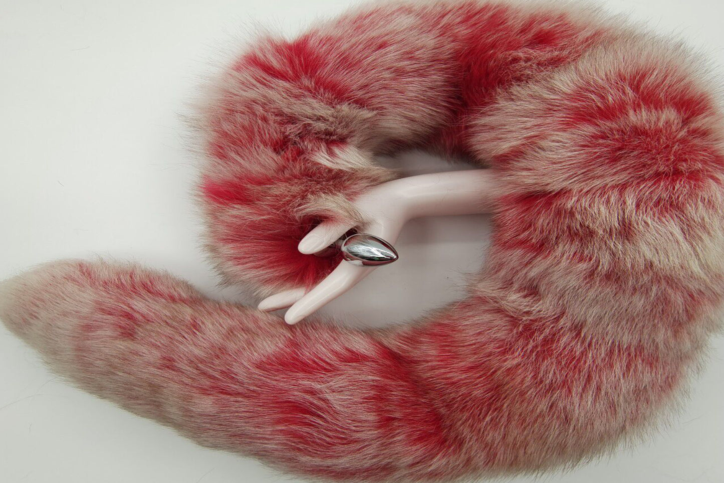 Handmade Red white Real Fox Tail Fox Tail Cosplay Anime Sexy Cute Animal Furry Mature Fox Tail Butt Plug