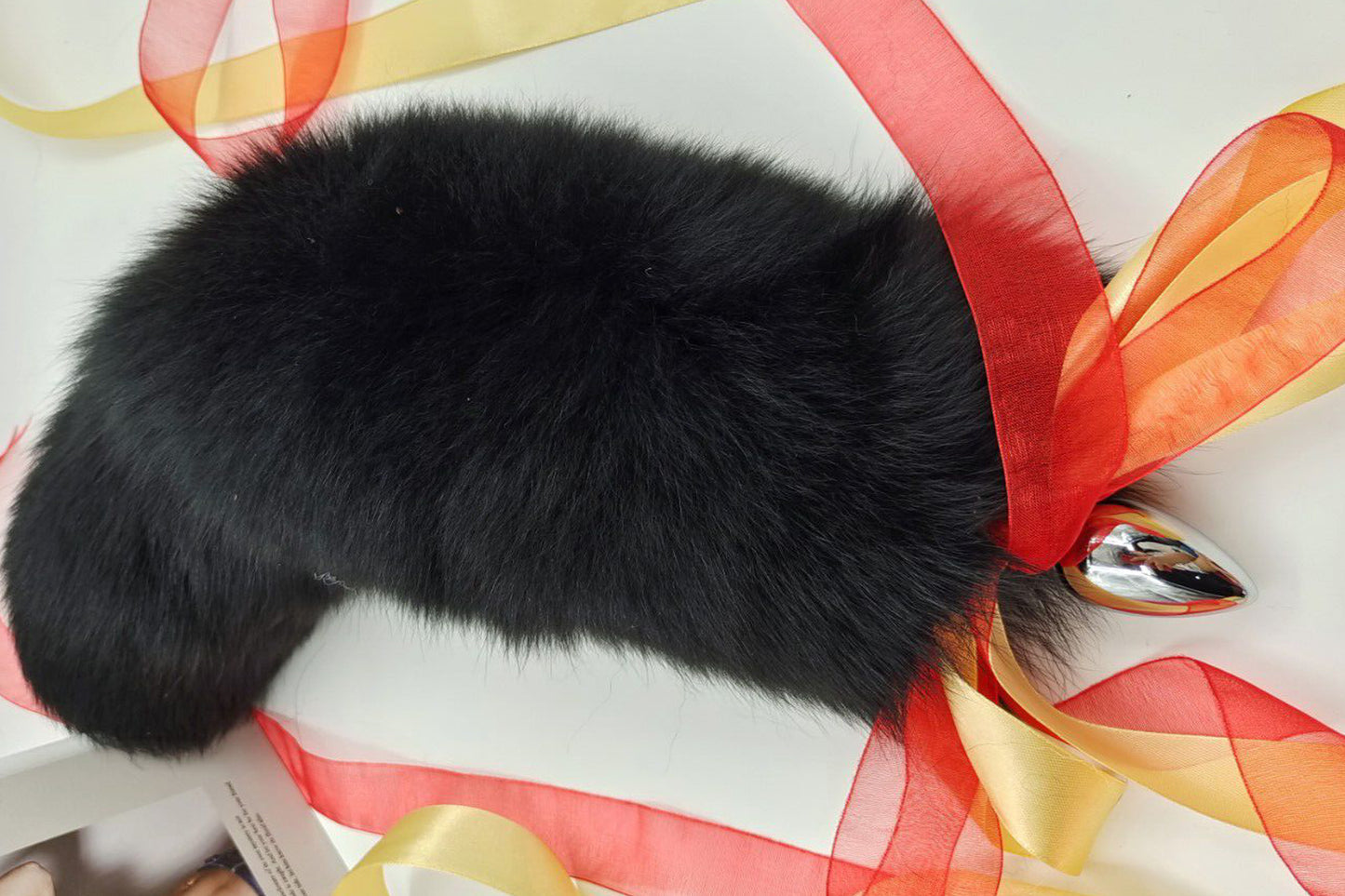 Handmade black Real Fox Tail Fox Tail Cosplay Anime Sexy Cute Animal Furry Mature Fox Tail Butt Plug
