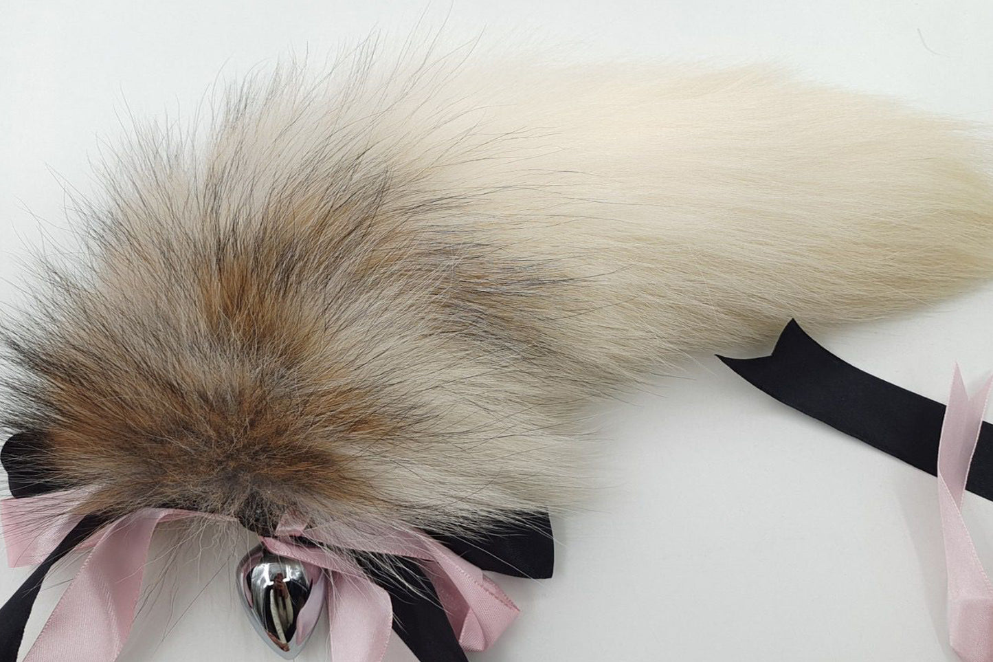 White brown gray Real Fox Tail Fox Tail Cosplay Anime Sexy Cute Animal Furry Mature Fox Tail Butt Plug