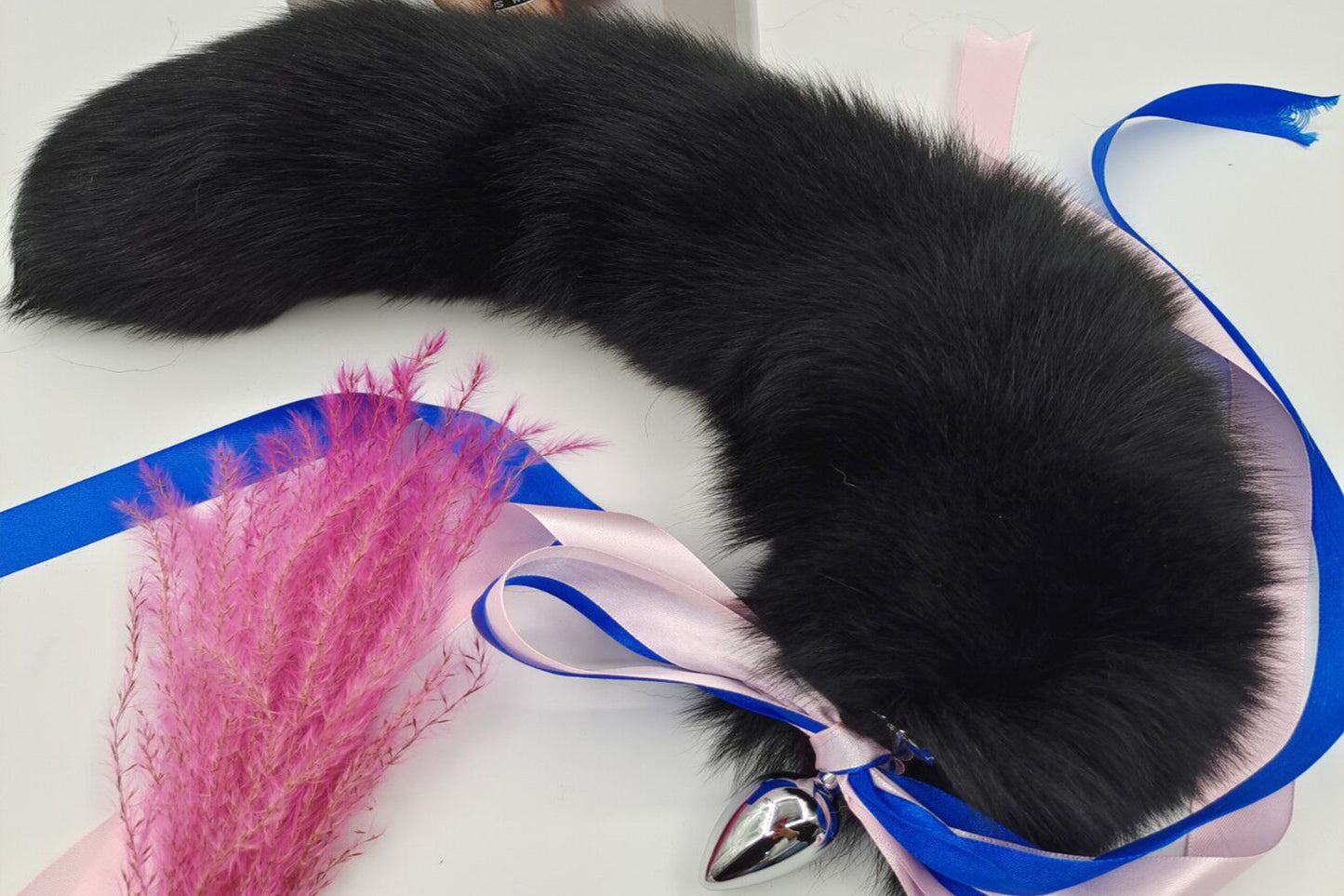 Handmade black Real Fox Tail Fox Tail Cosplay Anime Sexy Cute Animal Furry Mature Fox Tail Butt Plug