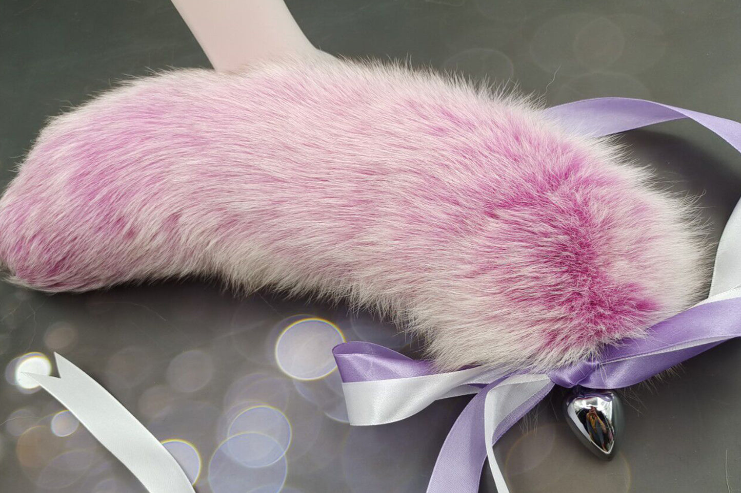 Handmade purple white Real Fox Tail Fox Tail Cosplay Anime Sexy Cute Animal Furry Mature Fox Tail Butt Plug