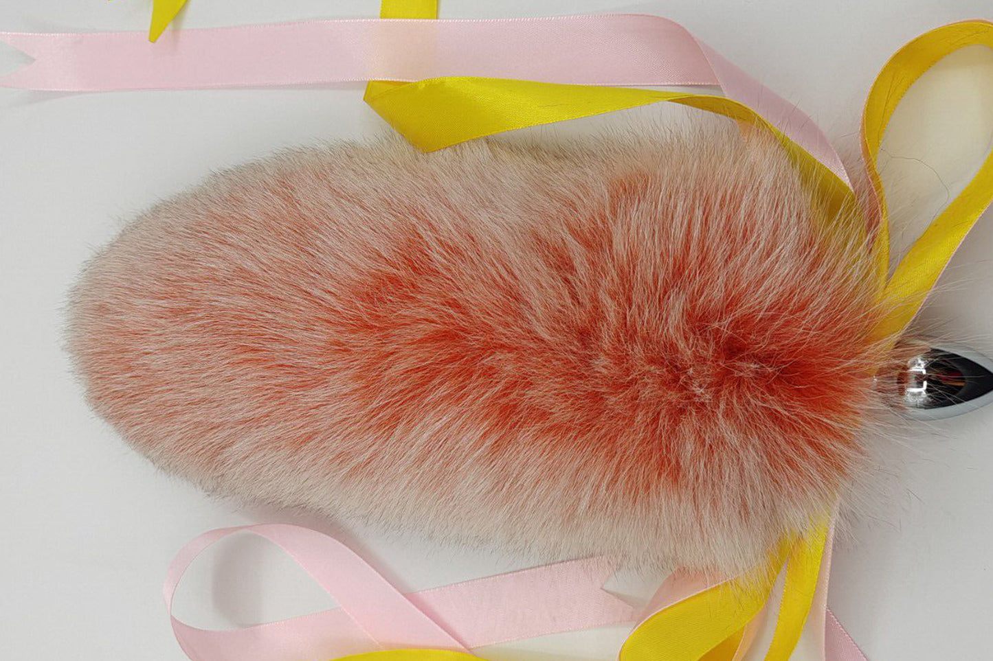 Handmade orange white Real Fox Tail Fox Tail Cosplay Anime Sexy Cute Animal Furry Mature Fox Tail Butt Plug