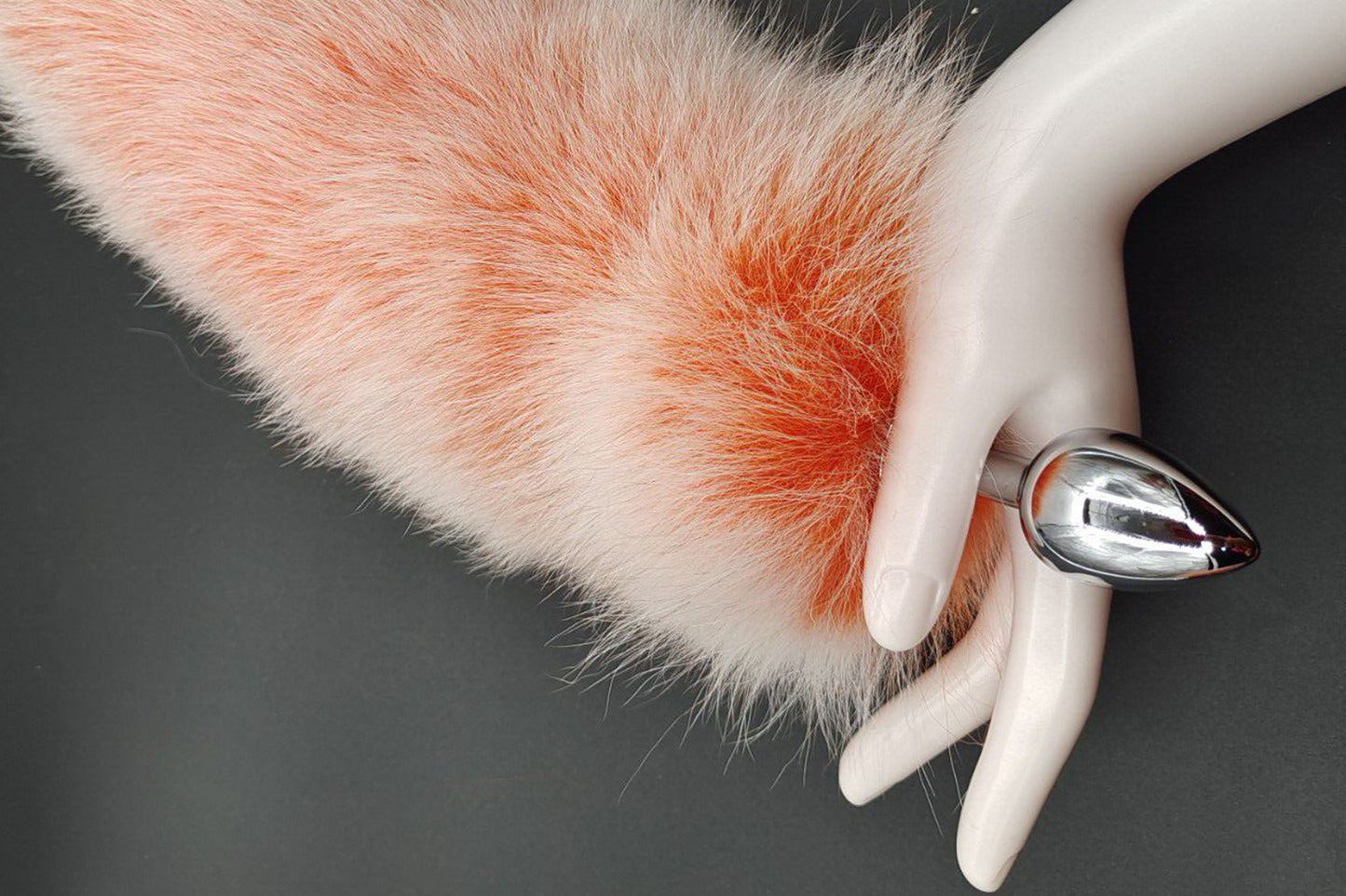Handmade orange white Real Fox Tail Fox Tail Cosplay Anime Sexy Cute Animal Furry Mature Fox Tail Butt Plug